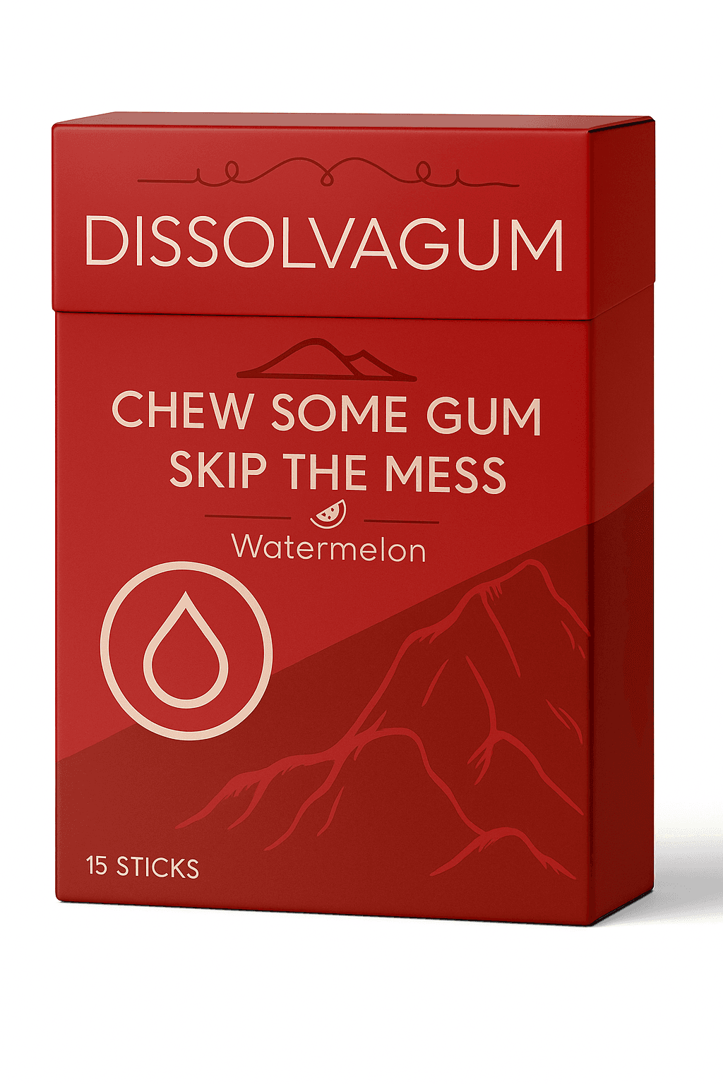 DissolvaGum - Watermelon (15 Sticks)